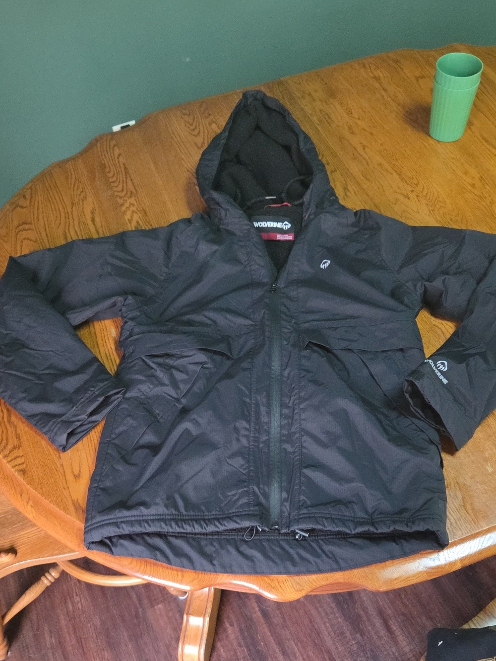 Wolverine Black Insulated Hooded Jacket